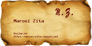 Marosi Zita névjegykártya