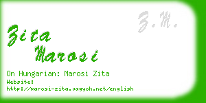 zita marosi business card